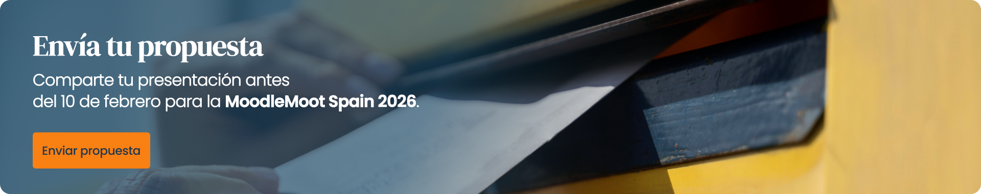 Banner con CTA para subir propuesta de presentación